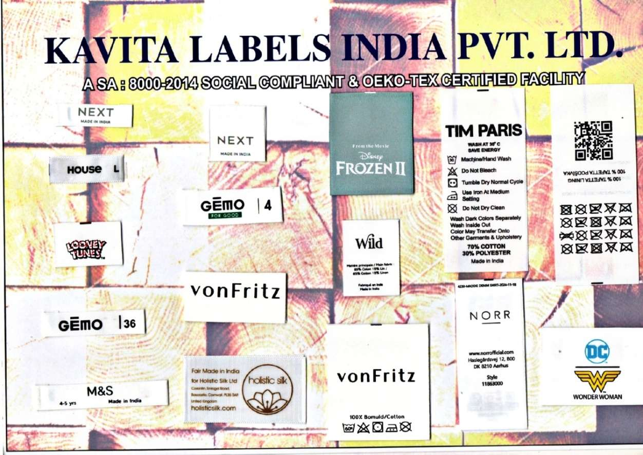 PRINTED FABRIC LABELS ( LIGHT SUBSTRATES )